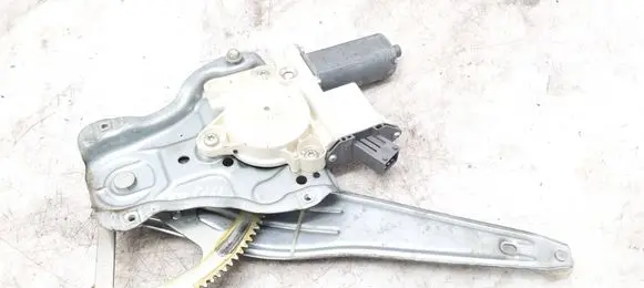 Rear door window regulator with motor