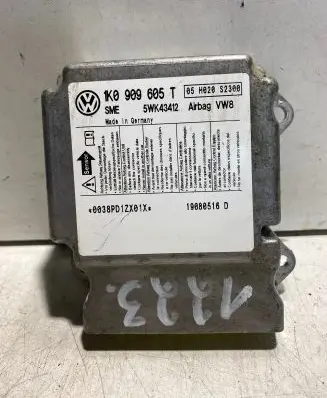 Volkswagen Golf V Airbag control unit/module 1K0909605T 5WK43412 05H020S2300