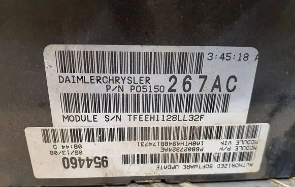 Chrysler Grand Voyager V Gearbox control unit/module P05150267AC 954460 267AC