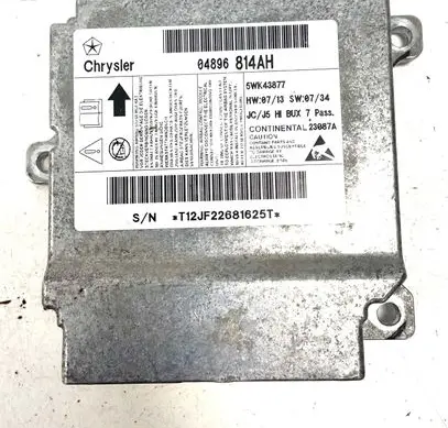 Dodge Journey Airbag control unit/module 04896814AH 5WK43877 T12JF22681625T