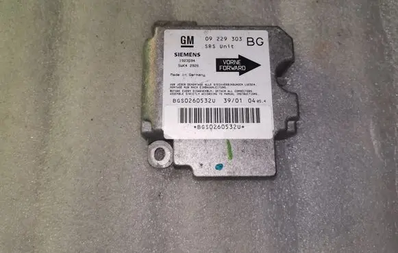 Opel Zafira A Airbag control unit/module 09229303 09229303BG 5WK42926