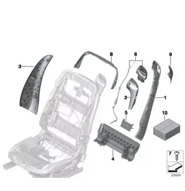 BMW 6 F06 Gran coupe Seat trim 52107261791 7261791