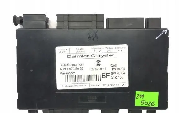 Mercedes-Benz E W211 Comfort/convenience module A2118705026