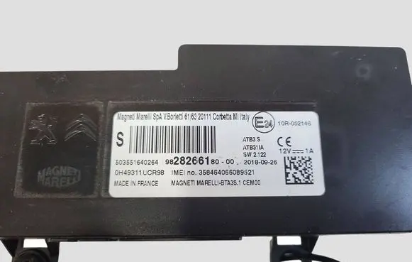 Peugeot 308 Bluetooth control unit module 9828266180 503551640264