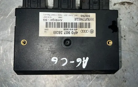 Audi A6 S6 C6 4F Tow bar trailer control unit/module 4F0907383B 506763 4F0910383B