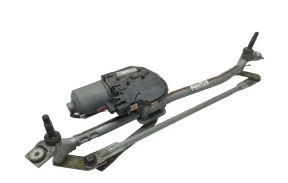Front wiper linkage and motor
