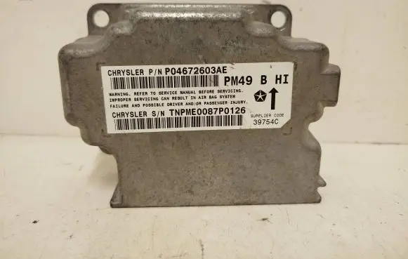Dodge Caliber Airbag control unit/module P04672603AE 39754C TNPME0087P0126
