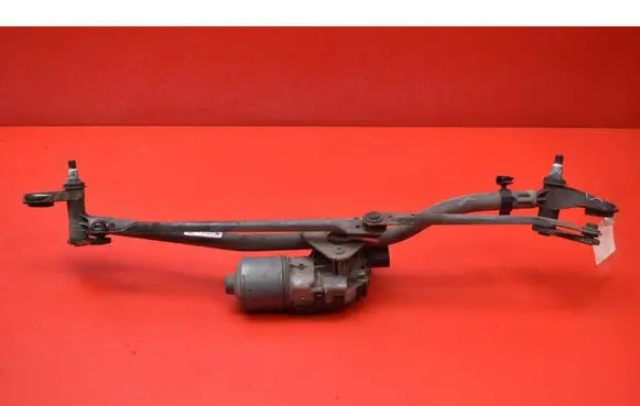 Front wiper linkage and motor