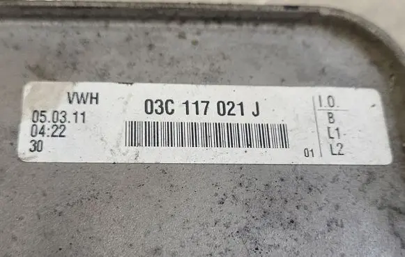 Volkswagen Golf VI Engine oil radiator 03C117021J
