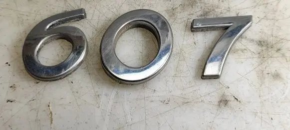 Peugeot 607 Rear loading door model letters 