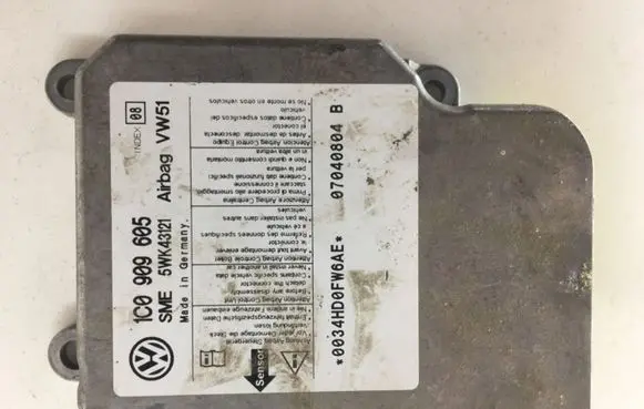 Seat Alhambra (Mk1) Airbag control unit/module 1C0909605 07040804B 5WK43121