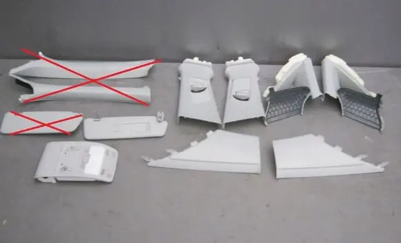 (B) pillar trim (top)