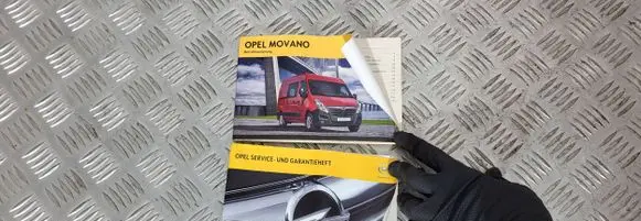 Opel Movano B Owners service history hand book 