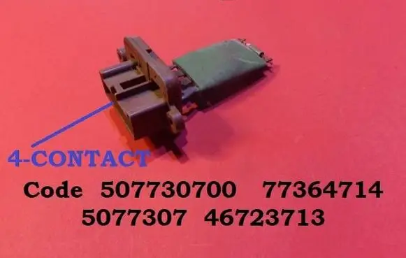 Fiat Stilo Heater blower motor/fan resistor 507730700 77364714 5077307