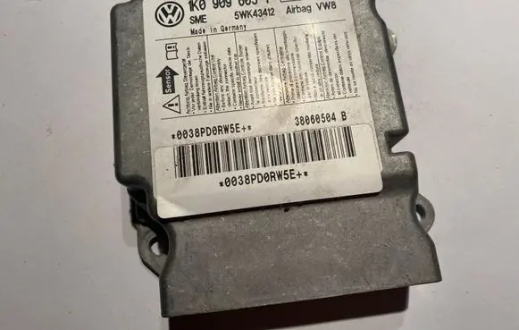 Volkswagen Golf V Airbag control unit/module 5WK43412 1K0909605T