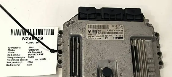 Citroen C4 I Engine ECU kit and lock set 9664617480
