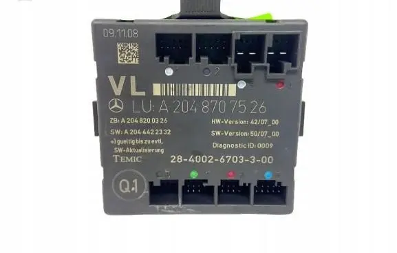 Mercedes-Benz C W204 Door control unit/module A2048707526