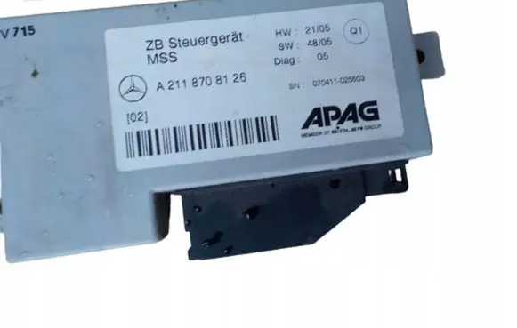 Mercedes-Benz E W211 Other control units/modules 2118708126