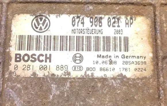 Volkswagen II LT Engine control unit/module 074906021AP 28SA3698 0281001889