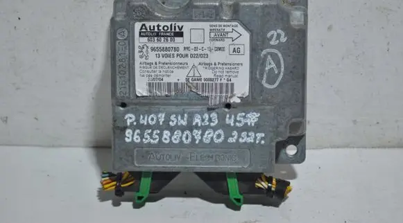 Peugeot 407 Airbag control unit/module 9655880780