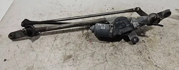 Front wiper linkage and motor
