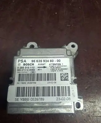 Peugeot 207 Airbag control unit/module 9663593480 0285010112 E0539789