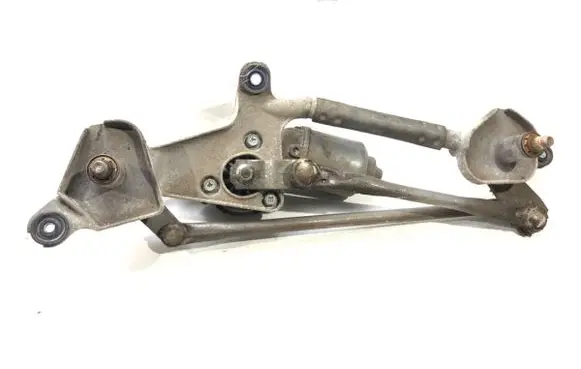 Front wiper linkage and motor