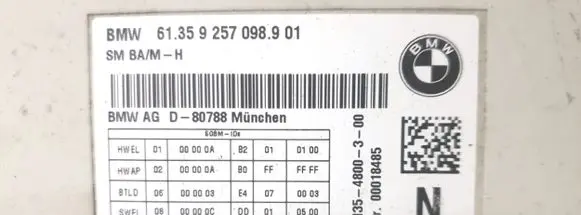 BMW 5 F10 F11 Other control units/modules 61.359257098.901