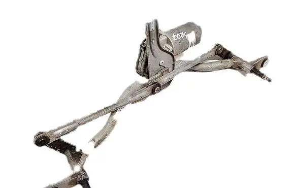 Front wiper linkage and motor