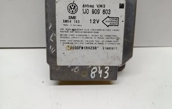 Volkswagen Golf IV Airbag control unit/module 51980811 1J0909603 5WK4163