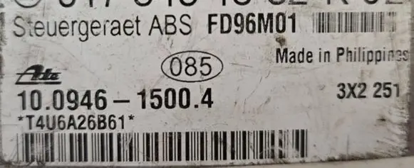 Mercedes-Benz C W202 ABS control unit/module 0175451632 10094615004 T4U6A26B61