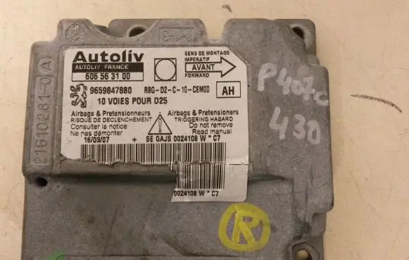 Peugeot 407 Airbag control unit/module 9659847880 606563100