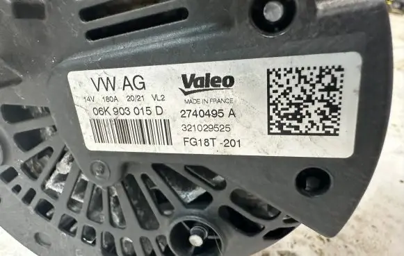 Volkswagen Arteon Generator/alternator part 06K903015D 2740495A 321029525