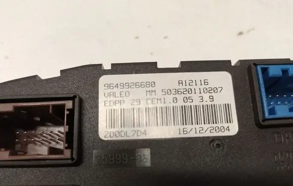Peugeot 607 Door control unit/module 9649926680