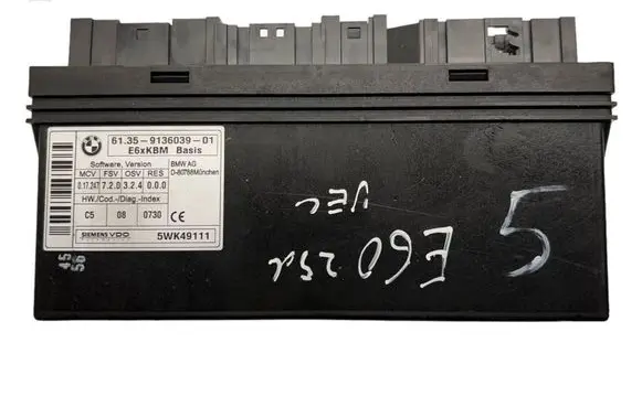 BMW 5 E60 E61 Comfort/convenience module 9136039 61359136039 5WK49111