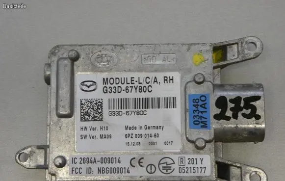 Mazda 6 Blind spot module G33D67Y80J G33D67Y80H