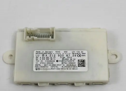 Mercedes-Benz E W212 Keyless (KESSY) go control unit/module A2129008729 A2129010107