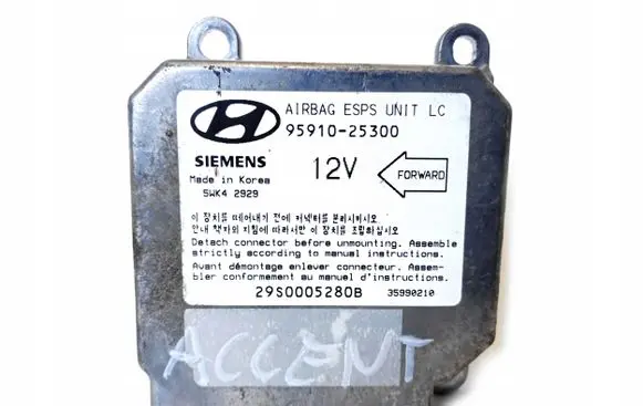 Hyundai Accent Airbag control unit/module 9591025300