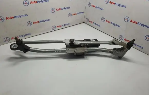 Front wiper linkage and motor
