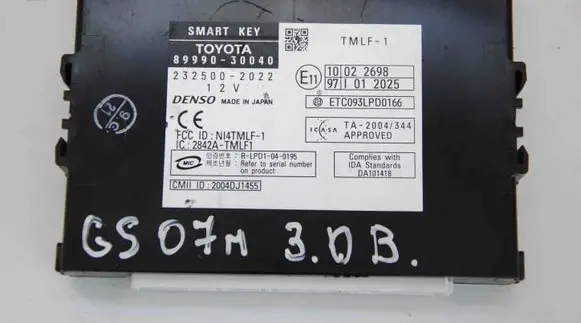 Lexus GS 300 350 430 450H Other devices 8999030040