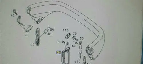 Mercedes-Benz SL R230 Rear seat A2308600135