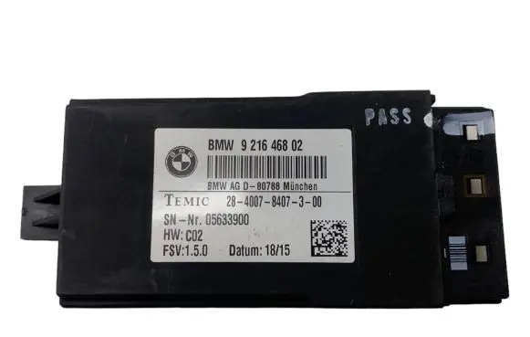 BMW 5 F10 F11 Seat control module 9216468