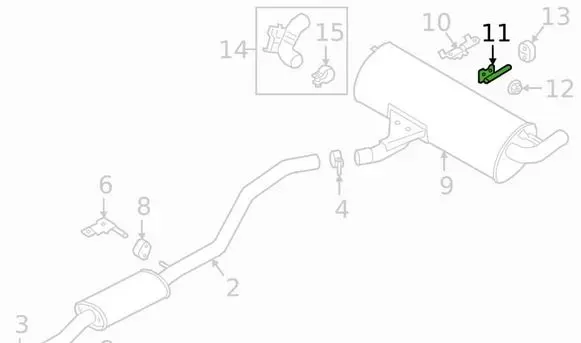Jaguar E-Pace Muffler mount bracket/holder J9C3-5K292-AB J9C7684