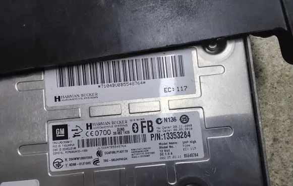 Opel Astra J Sound amplifier 13353284
