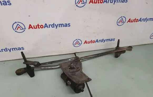Front wiper linkage and motor