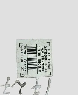 Peugeot 308 Alarm system siren 9677756080