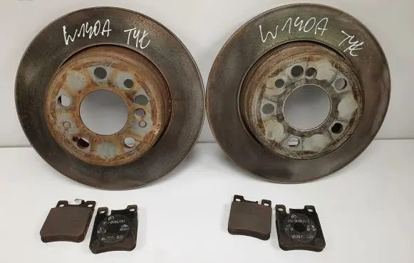 Mercedes-Benz S W140 Brake discs and calipers set 