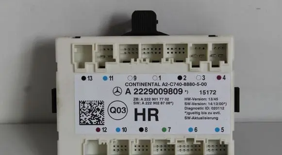 Mercedes-Benz S W222 Door control unit/module A2229009809