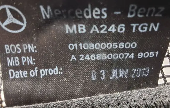 Mercedes-Benz B W246 W242 Parcel shelf load cover A246600074 A2468600074