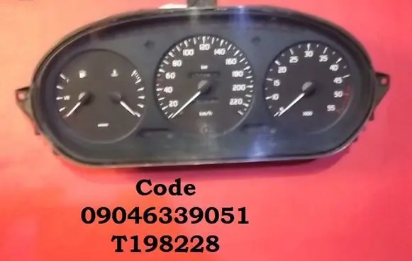 Renault Megane I Speedometer (instrument cluster) 09046339051 T198228